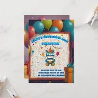 Birthday invitations party times and address