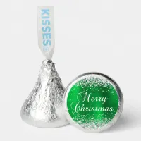 Silver Glitter Green Foil Merry Christmas Hershey®'s Kisses®