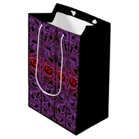 Goth Purple Ornament With Heart  Medium Gift Bag