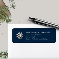 Elegant Snowflake Return Address Label