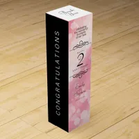 Elegant 2nd Rose Quartz Wedding Anniversary Wine Box