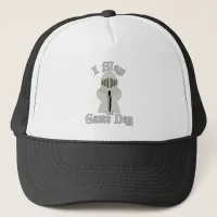 I Slay At Game Day Fun Board Gamer Knight Art Trucker Hat