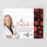 Realtor Christmas Greetings, Photo & Message Holiday Postcard