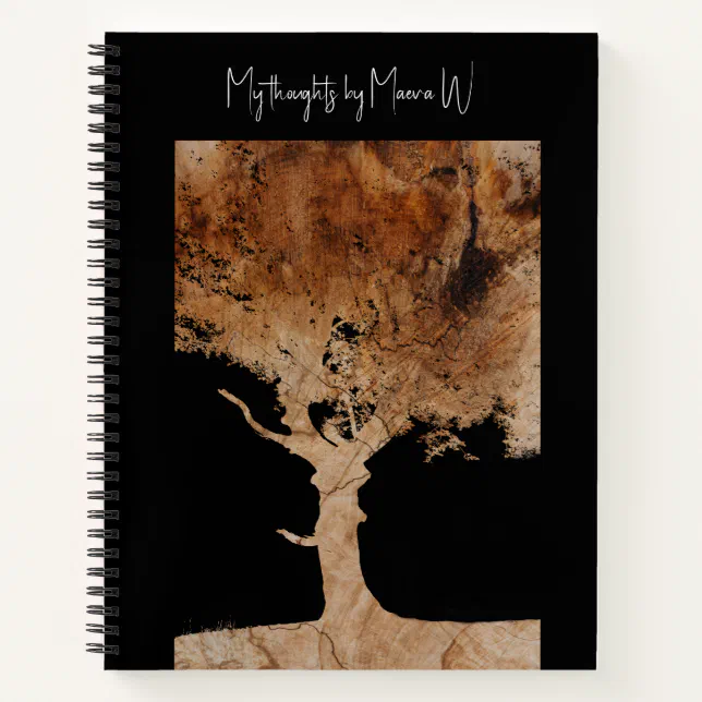 Wood tree notebook