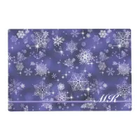 Prettiest Snowflakes Pattern Violet ID846 Placemat