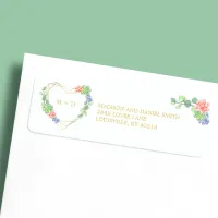 Watercolor Succulent Terrarium Wedding Address Label