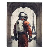 An astronaut in Paris  Jigsaw Puzzle