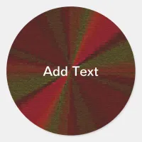 Circular Gradient Patchwork Red to Green Classic Round Sticker