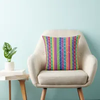 Colorful Stripes Throw Pillow