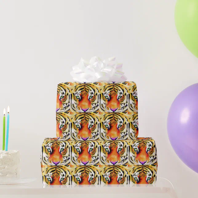 Capturing the Majesty: A Tiger's Gaze Wrapping Paper