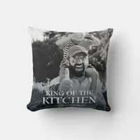 Modern King of the Kitchen Photo | Name Custom Throw Pillow