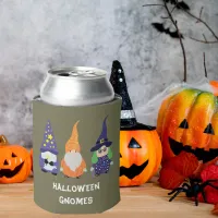 Wizard Pumpkin Witch Halloween Gnomes Can Cooler