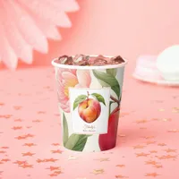 Peach Fuzz Baby Shower Paper Cups