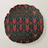 Floral Tapestry Round Pillow