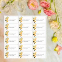 Custom Wedding Guest Address Labels Orange Floral