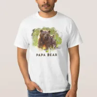 *~* PAPA BEAR 2 Cubs Art Father's Day Gift AP86 T-Shirt