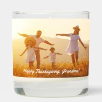 Autumn Family Panorama Photo Happy Thanksgiving Scented Candle