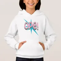 Ope, Funny Midwestern Slang | Retro Pink and Blue Hoodie