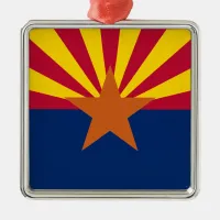 State of Arizona Flag Metal Ornament