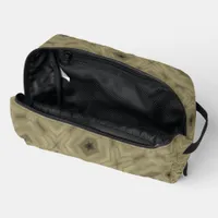 Monogram Name Black and Beige pattern | Dopp Kit