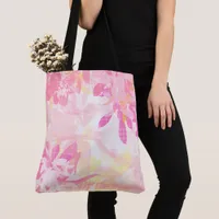 Large Abstract Floral Grocery Shopping Beach Tote Bag