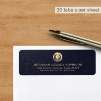 Laurel Navy Address Label