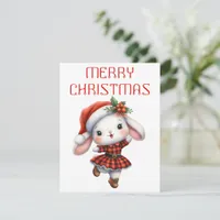 Dancing Bunny - Christmas Card