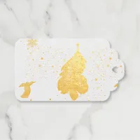 Flat note cards  foil gift tags