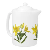 Oriental Lily - Yellow Teapot