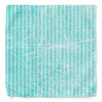 Teal Striped Bandanna