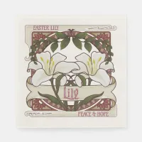 Easter Lily: Vintage Style Design Peace Hope  Napkins