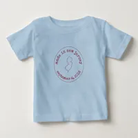 Editable Made in New Jersey Stamp of Approval Baby T-Shirt