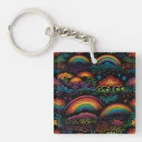Rainbow LGBYQ Design Keychain