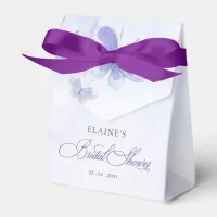 Purple Lilac Lifetime of Butterflies Bridal Shower Favor Boxes