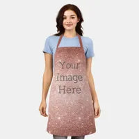 Create Your Own Metallic Rose Gold Glitter Foil Apron