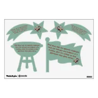 Kids Christian Prayer Woodland Scorpion on Green | Wall Decal