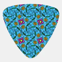 Abstract Floral Guitar Pick