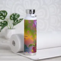 Fantasy landscape, tropic and dreamy     water bottle