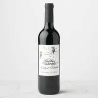 Rustic Woodland Love Birds Celebration Wine Label