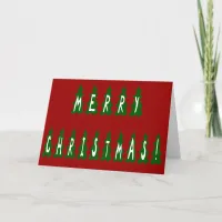 Merry Christmas Tree Font Holiday Card