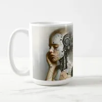 Female Cyborg Woman Ai Art  Coffee Mug