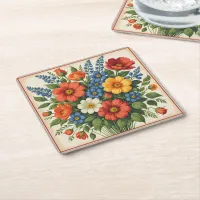 Vintage Flower Bouquet | Paper Coaster