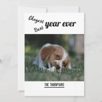 Modern Okayest Best Year Ever Photo Funny New Year Holiday Card