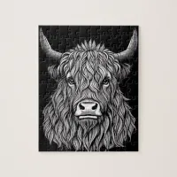 Highland bull illustration jigsaw puzzle