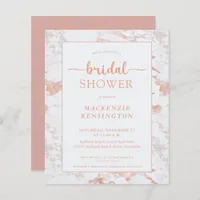 Budget Rose Gold Foil Marble Bridal Shower