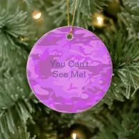 Light Purple Camouflage Ceramic Ornament