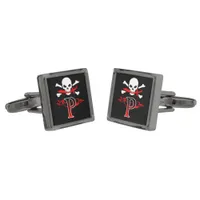 Jolly Roger P Monogram Initial Cufflinks