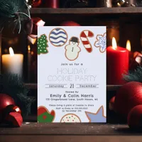 Cute Classic Hand Drawn Christmas Cookie Party Invitation