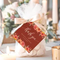 Terracotta Floral Fall Wedding Favor Tags