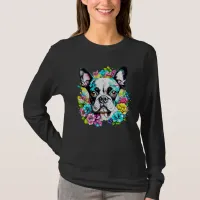 Ai Boston Terrier surrounded by Flowers T-Shirt